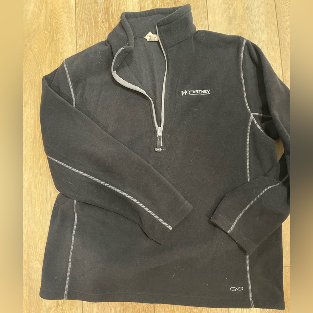 Black Fleece Quarter-Zip Pullover – Men’s M – McCartney Logo